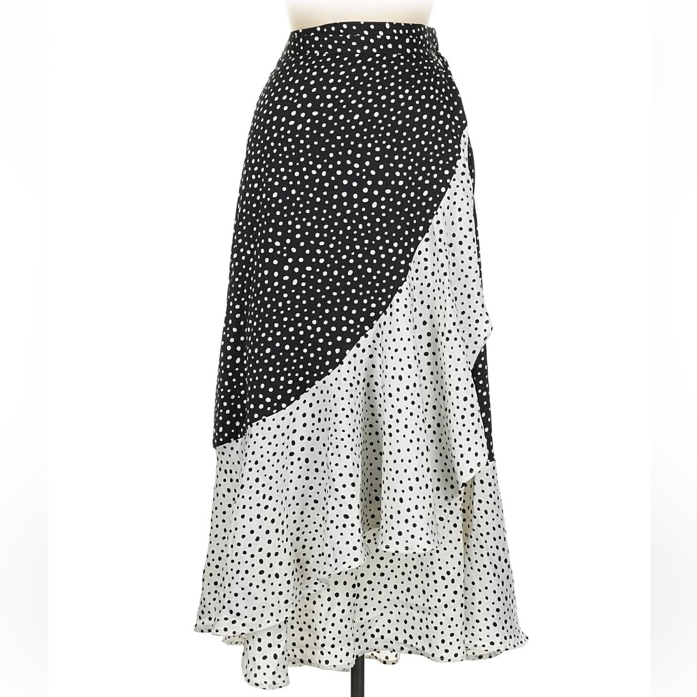 SvmmerSalt Polka Dot Black and White Women's Skirt/beach sarong